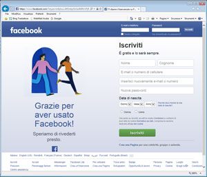 facebook login